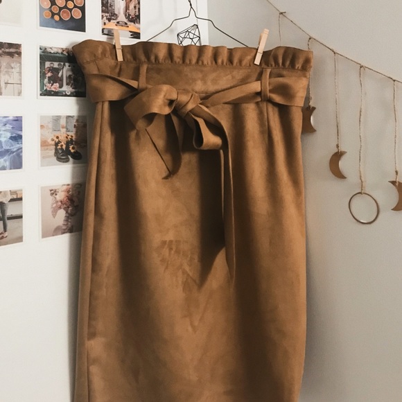 Böhme Normani High Waist Skirt in Camel - Picture 3 of 5